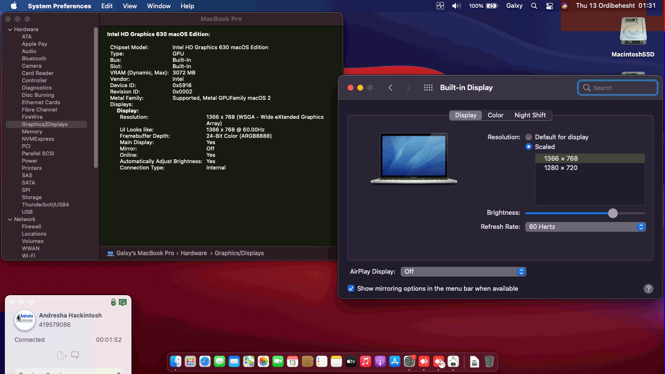 HP 15 DA0030TU [KabyLake   Intel HD 620 + PS2 SMBUS]   OpenCore 1